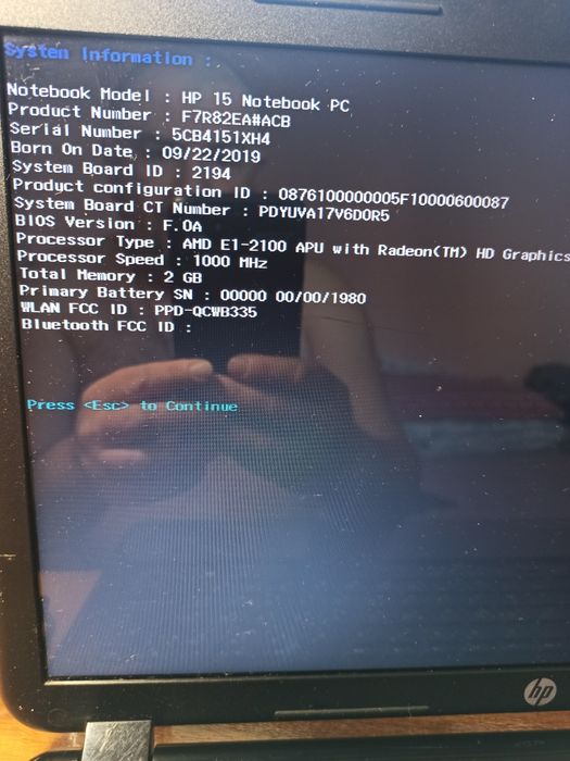 Laptop HP Hewlett Packard
