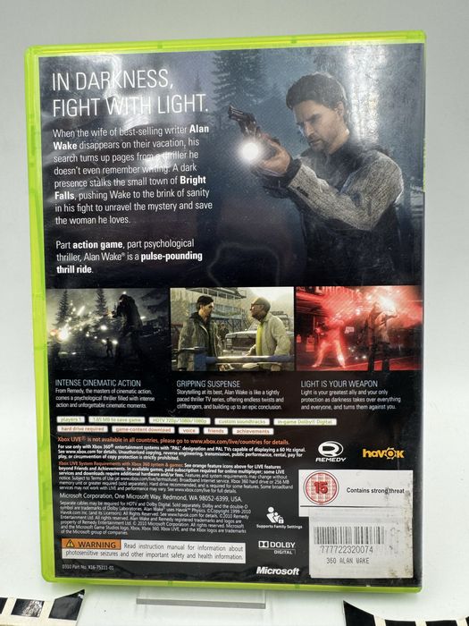 Alan Wake Xbox 360 Gwarancja