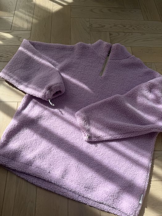 Лілова флісова кофта oversize