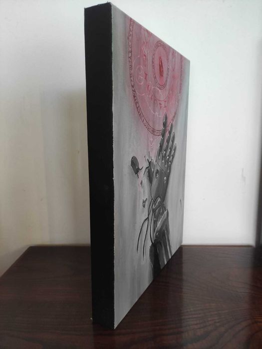 Quadro Fullmetal Alchemist Pintado à Mão.