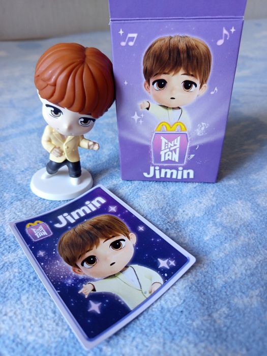 Игрушка Tiny Tan Jimin McDonald's колекц коробка карточка мальчик Джим