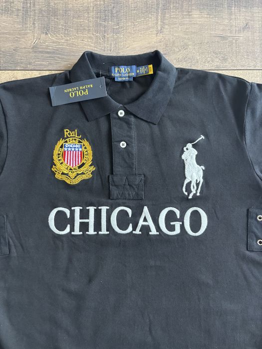 Czarna Koszulka Polo Ralph Lauren Chicago Piła • OLX.pl