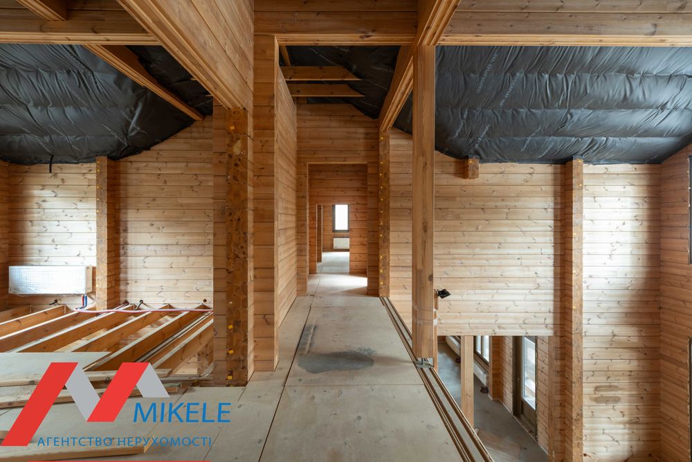 Без% Котедж з брусу Хонка 510 м2, ділянка 63 сот., смт. Глеваха