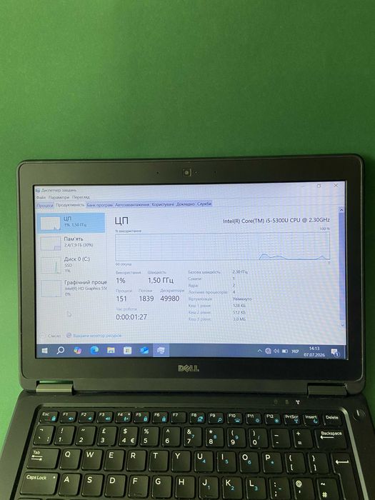 Dell Latitude E7250 12,5" | i5-5300U | 256gb ssd | 8gb ddr3