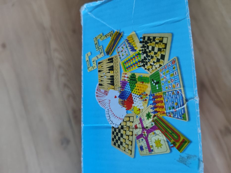 50 gier zestaw gier planszowych dla dzieci szachy warcaby bierki karty