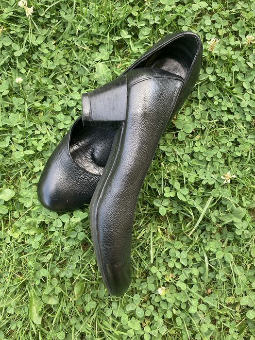 Buty na obcasie-  skóra