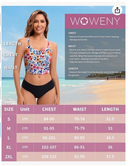 Góra od bikini, regulowane ramiączka, wzór kwiaty rozm. M WOWENY