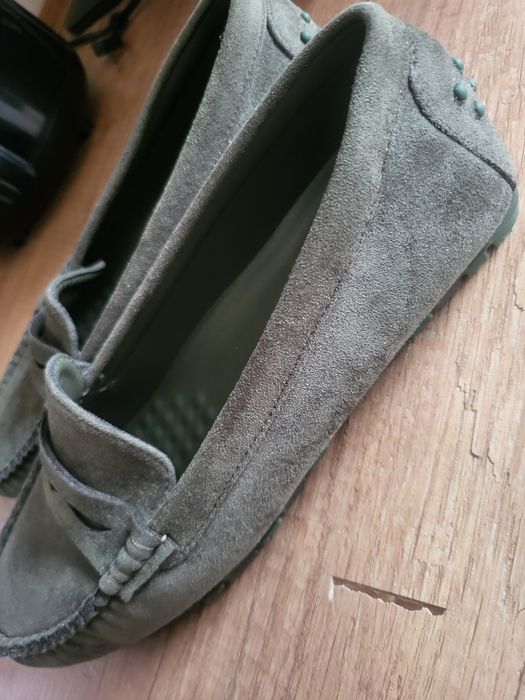 Mokasyny khaki damskie