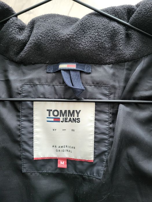 Tommy Hilfiger M 38 kurtka zimowa futerko kaptur puchowa