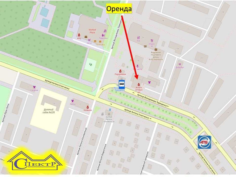 Оренда кіоск 4кв.м. Схід (Севгок)