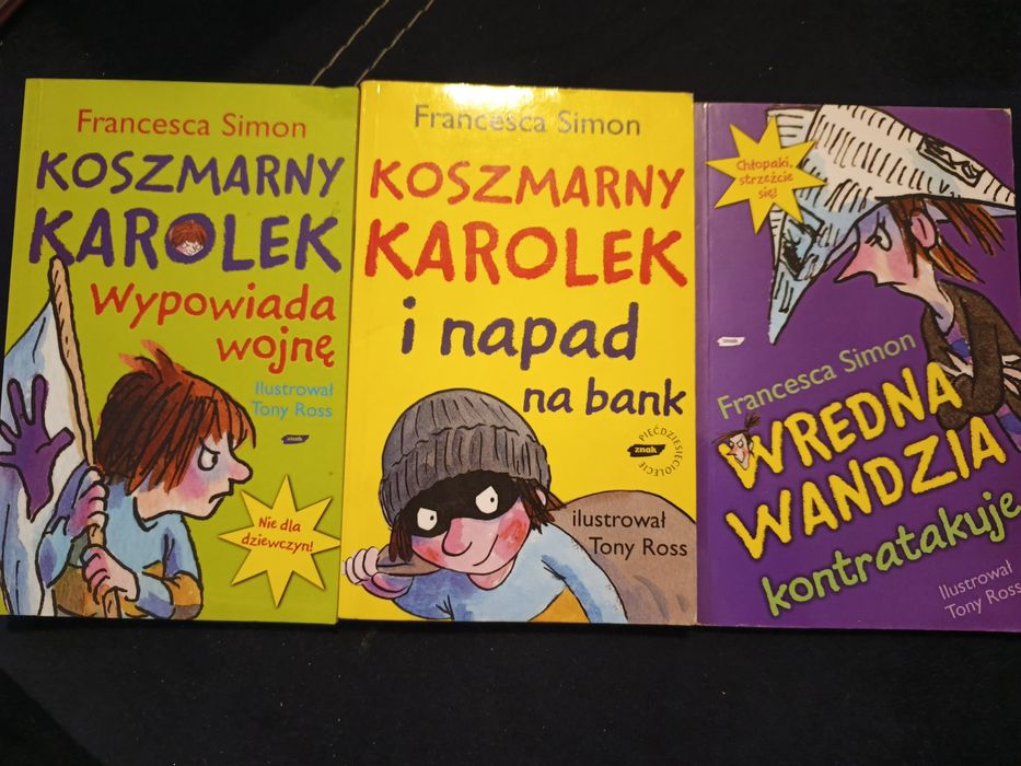 3 książki Koszmarny Karolek
