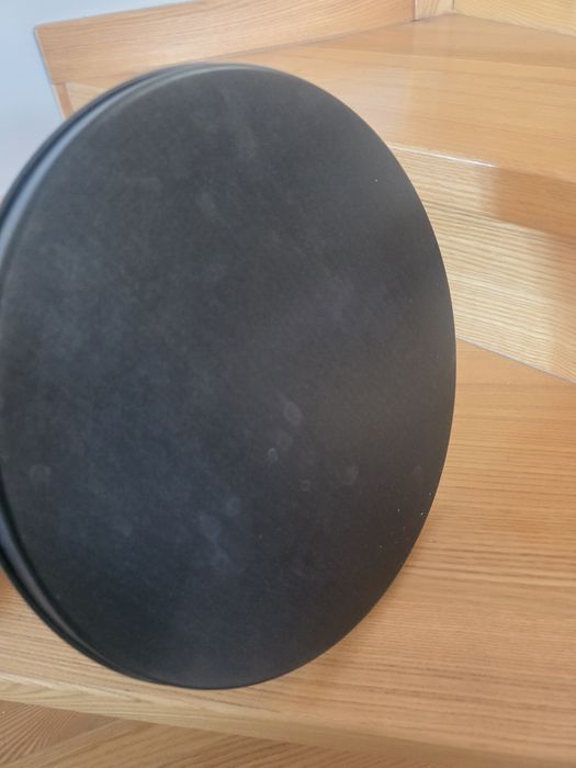 Czarne Metalowe Tace Loft – 28 cm – Gastronomia / Dom
