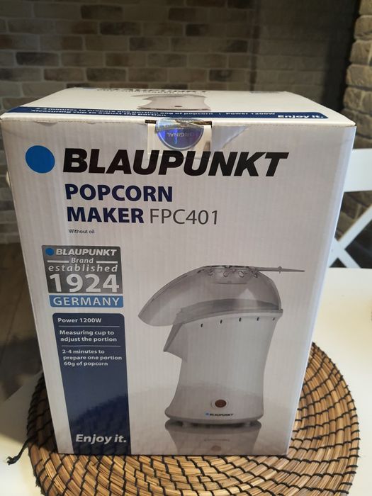 Urządzenie do popcornu bez tłuszczu Blaupunkt biały 1200W