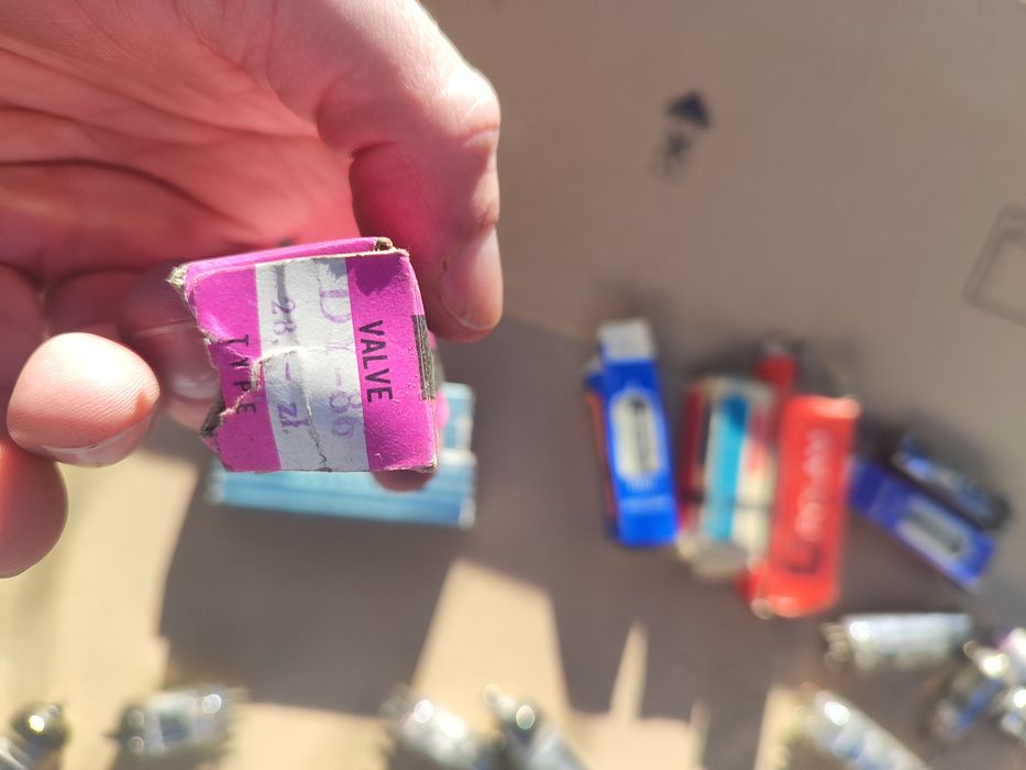 Kolekcja lamp elektronowych | E80F, EZ80, 6P45S, 1T4T | NOS i używane