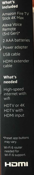 Приставка для ТВ AMAZON Fire TV Stick MAX 4K Ultra HD. Android.