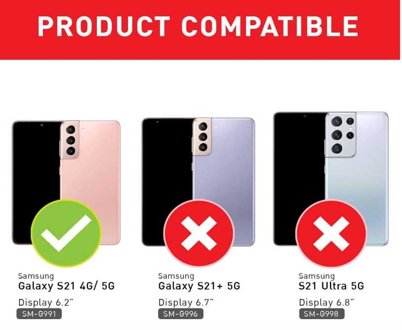 Etui BEZ Samsung Galaxy S21 pancerne hybrydowe granatowe