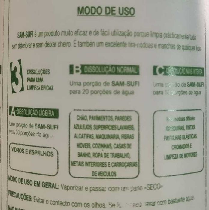 Detergente concentrado multiusos para limpeza geral 1l