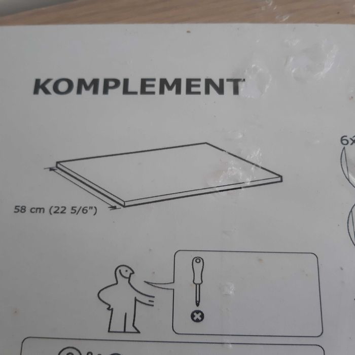 Prateleira Nova IKEA Complement efeito Carvalho velatura branca 50x58cm