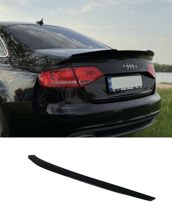 Спойлер Черный глянец V2 на Audi A4 B8 2007-2011 года