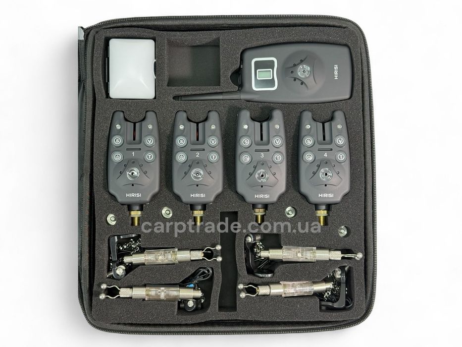 Коропові сигналізатори клювання з свінгерами Hirisi набір 4+1
