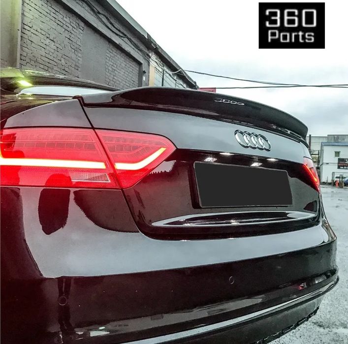 Спойлер на Audi A5 8Т 2007-2016 Coupe стиль Сaractere чорний глянець