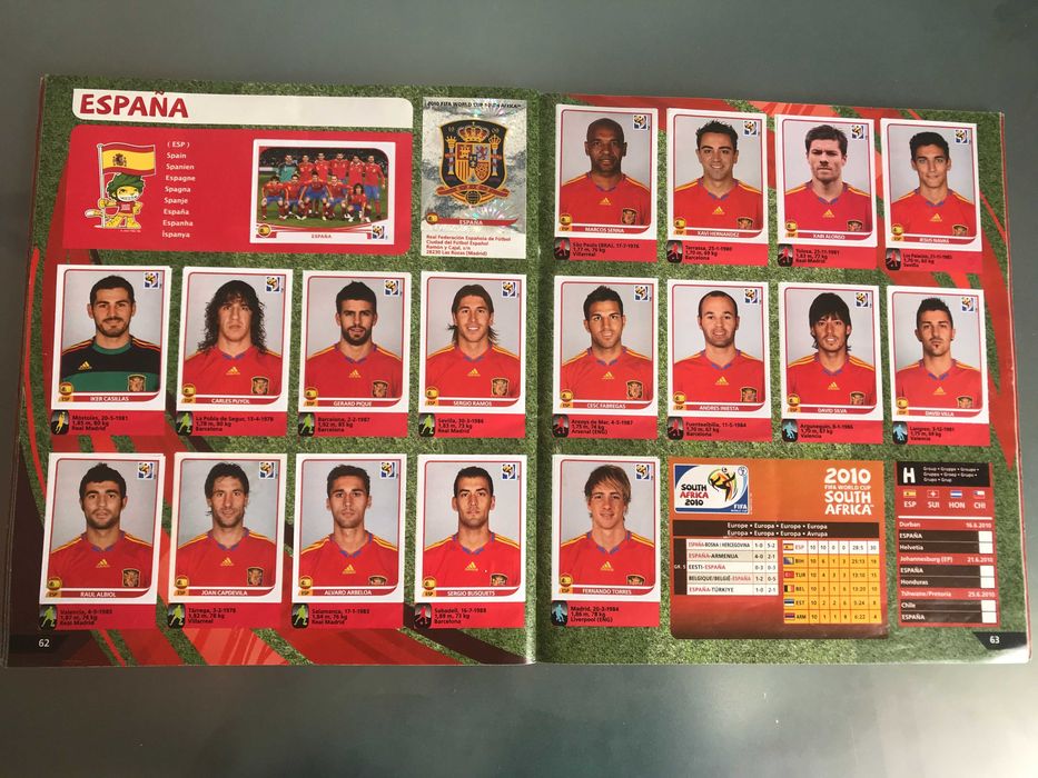 Caderneta Mundial futebol africa sul 2010 album cromos panini seleçao