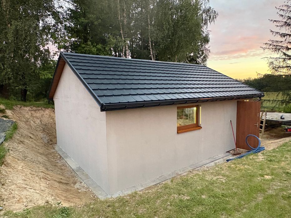 Garaż szkieletowy dwustanowiskowy 35m2 - Johny House