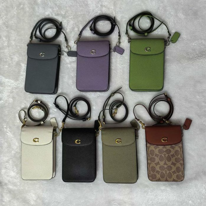 Сумочка Coach Коуч міні для телефона шкіряна коач сумка маленька
