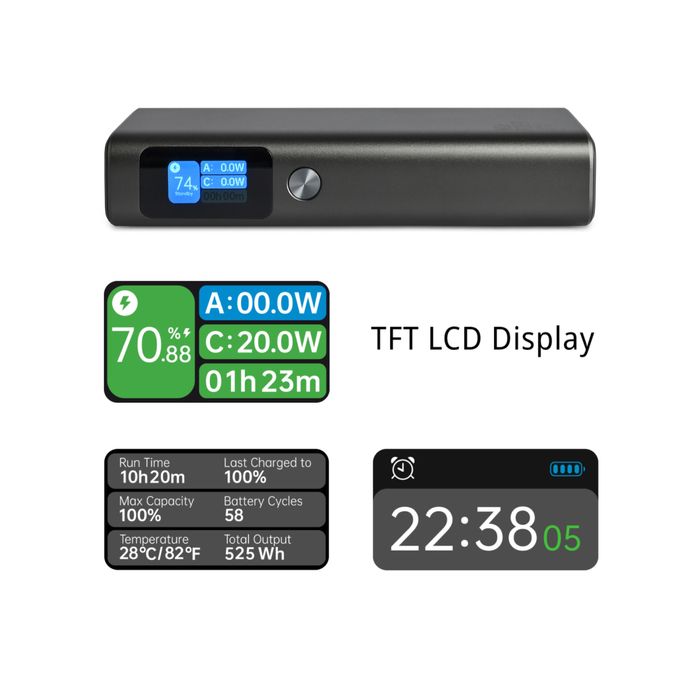 Повербанк 20000mAh VIDEX VPB-323 130W PD100W + Display