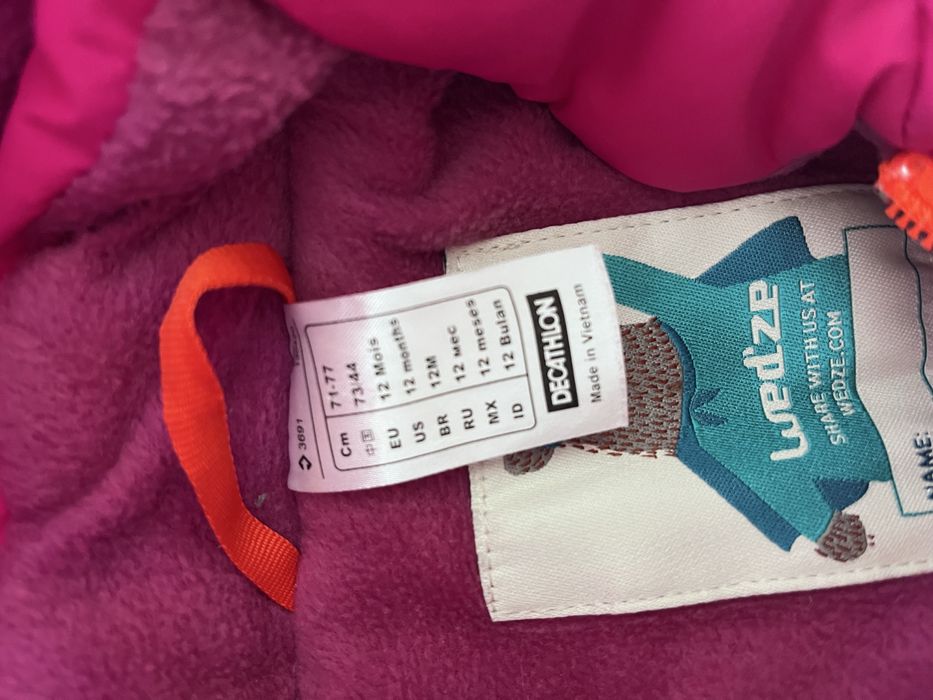 Kombinezon zimowy Decathlon Wedze 12 miesięcy
