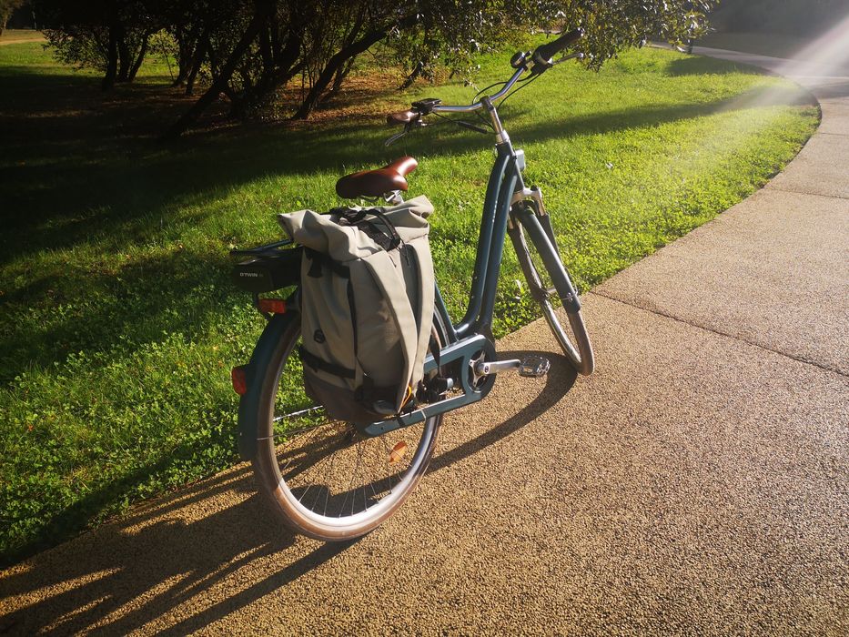 Mochila alforge de bicicleta decathlon