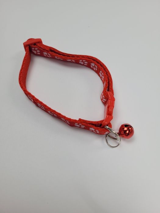 Nowa czerwona obroża dla psa