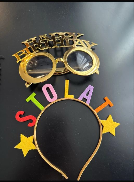 Sto lat urodziny gadżety akcesoria fotobudka  okulary opaska