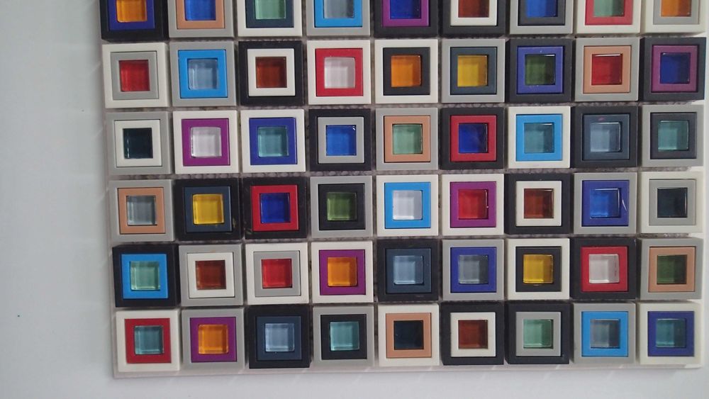 Painel de mosaico vidro policromático