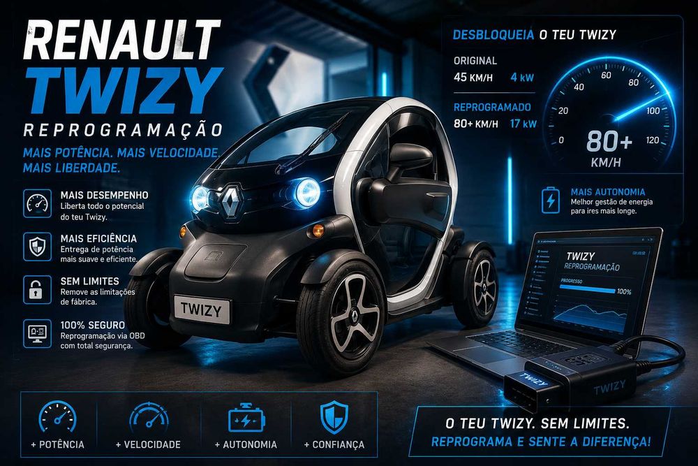 Renault Twizy - 45 ou 80 - Reprogramação