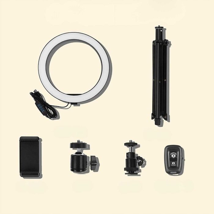 Lampa pierścieniowa do selfie i wideo LED 25,5 cm statyw AIXPI