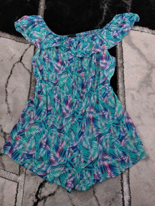 Macacão Azul Floral