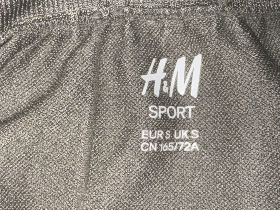 Legginsy, H&M, rozmiar S na materiale, kolor zgniłozielony