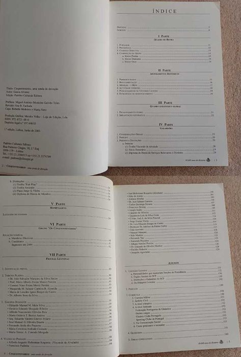Livro- Cinquentenários Sporting, Uma Senda de Devoção, 1ª edição, 2003