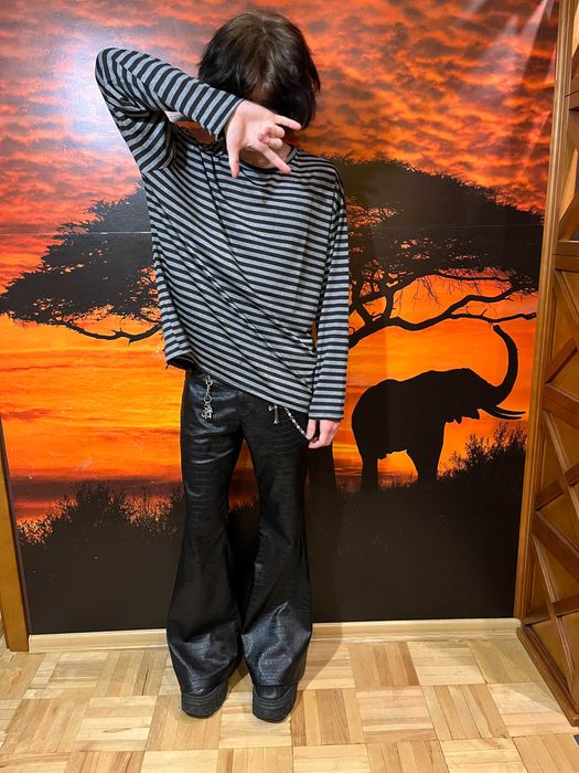 Лонгслив в черно-серую полоску | Longsleeve striped black/grey