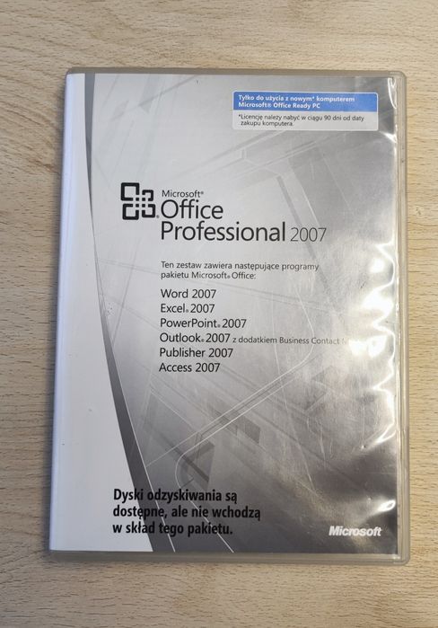 Office 2007 Pro licencja pudełko nie rejestrowany