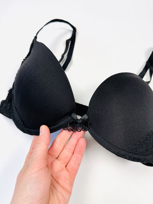 Biustonosz push-up 75B czarny