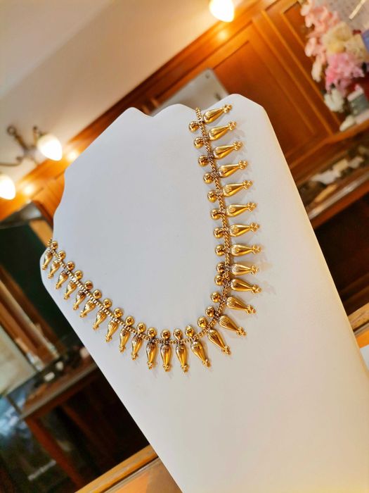 Złoty łańcuszek, kolia damska.