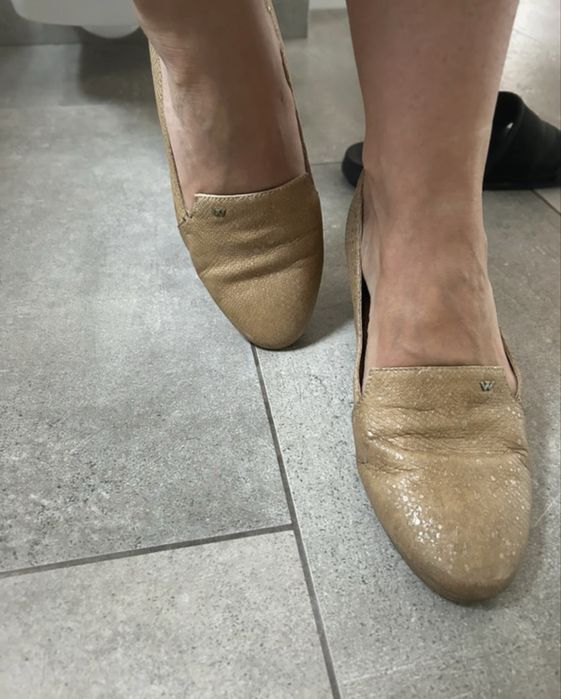 Polbuty loafersy bezowe r 36Wojas 24cm