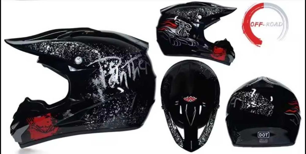 Kask typ cross ORZ-26 roz.M (56-58) +gogle, motor, rower, skuter, hulajnoga