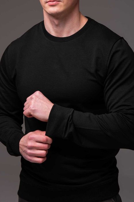 Світшот чоловічий чорний Casual dd2485