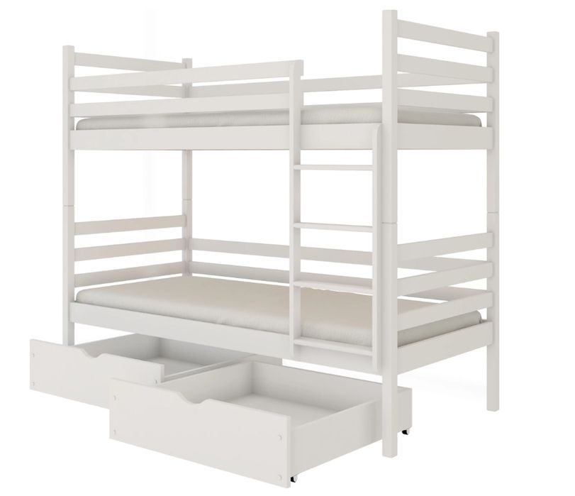 Łóżko piętrowe NEMO 90x200 białe Lano Meble