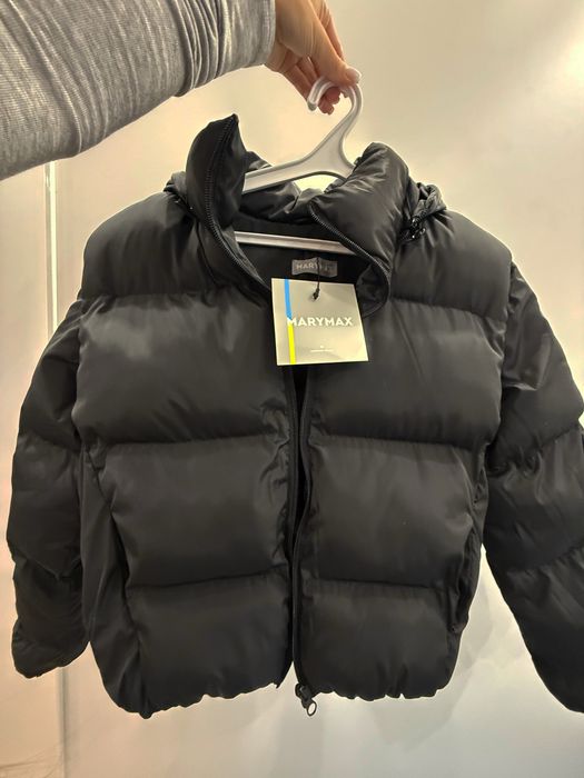 Пуховик трансформер от marymax черный хс/с