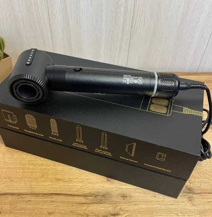 фен-стайлер для волосся 7 в 1 чорний