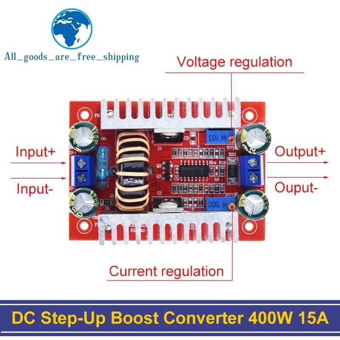 dc dc преобразователь повышающий на 400W 15А на TL494 / xl4016 xl4015